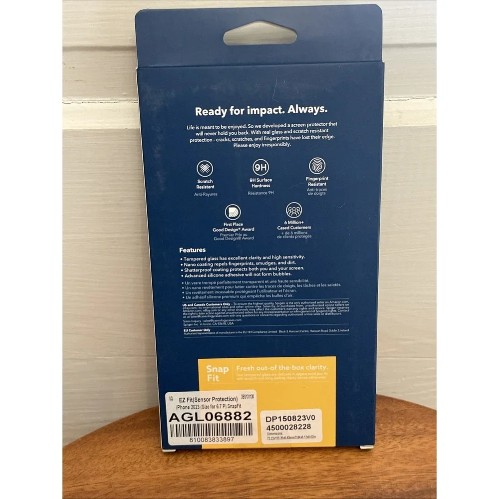 Caseology Tempered Glass Screen Protector 2‎ pack SnapFit iPhone 15 ProMax